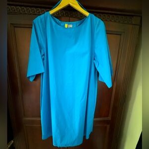 COS short sleeved lightweight dress in beautiful turquoise